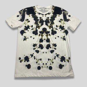 GIVENCHY White Baby's Breath Banded Shoulders T-Shirt Size L